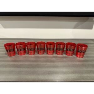RARE Complete 8-Piece Dexter All Designs Shot Glass Set